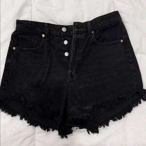 Wild Fable Black Frayed Jean Shorts